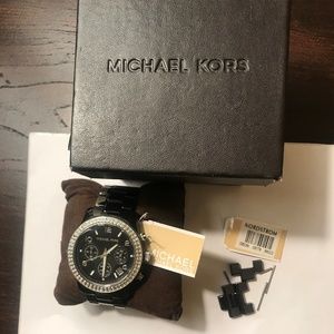 Michael Kors black diamond watch